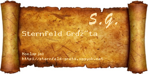Sternfeld Gréta névjegykártya